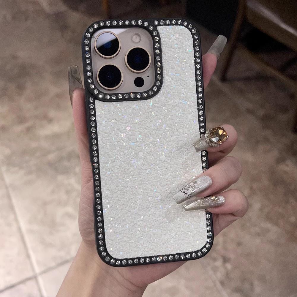 Luxury Glitter Sequins Diamond Case For iPhone 11 12 13 14 15 16 Pro Max Plus Sparkle Rhinestone Shockprook Hybrid Bumper Cover