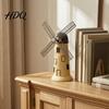 Country Style Desktop Decor Dutch Windmill Ornaments Mini Vintage Holland Statue Resin Artwork Durable Classic Model Rustic Ornament for