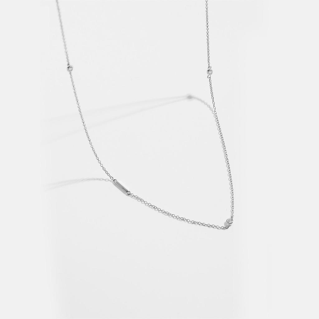 S925 Sterling Silver Initial Necklace for Women - Elegant Polished Clavicle Chain, Fashionable Jewelry, In Stock