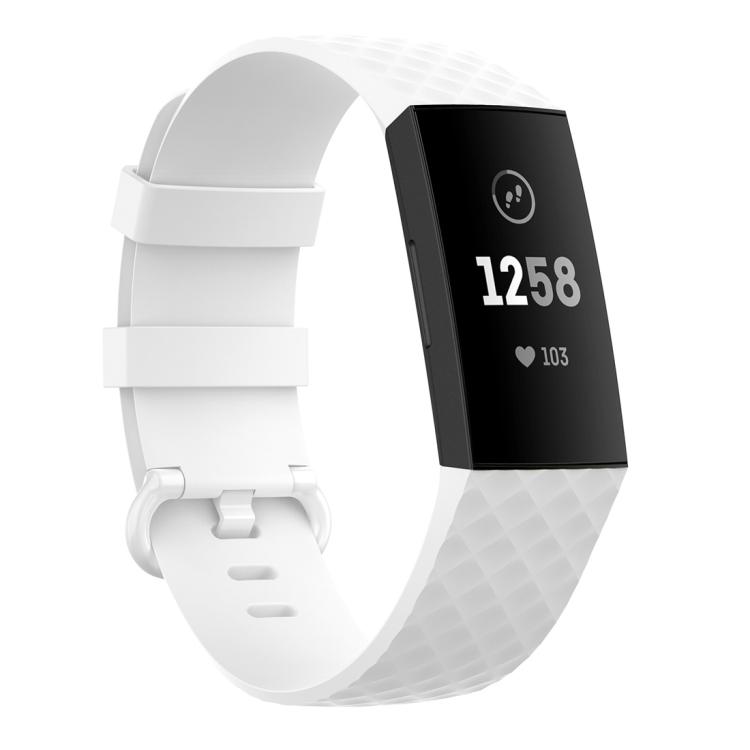

Серебристая пряжка 18 мм, ТПУ ремешок для часов Fitbit Charge 4 / Charge 3 / Charge 3 SE, Размер: L(Светло-синий) Size: L белый
