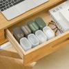 Portable Organizer Box with Lid - Transparent Front Window, Stackable Storage Case for Chargers, Headphones, Coins, Desk, Travel