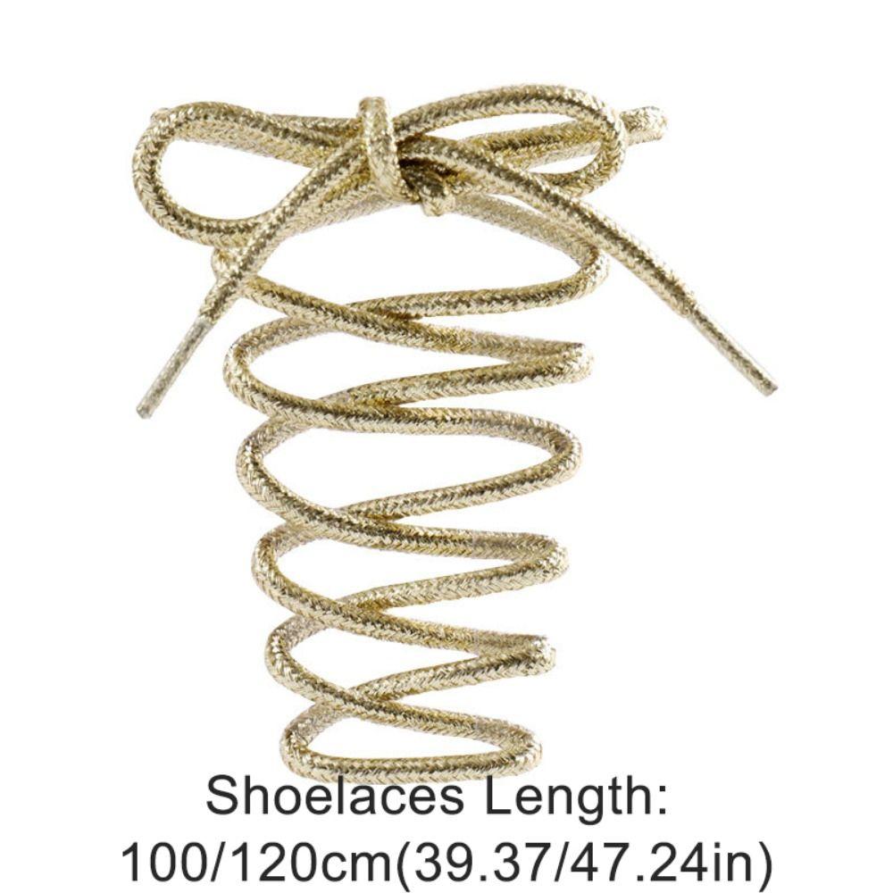1Pair Creative Sneaker Laces Pearlescent Colorful Lurex Shoelaces  Shoe Accessories