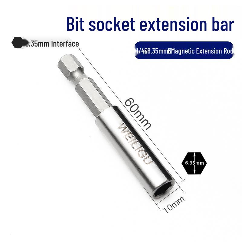 

Magnetic Self-Locking Hex 6.35mm Drill Extension Rod