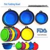 Portable Silicone Folding Pet Bowl - Retractable Outdoor Food Utensil for Dogs
