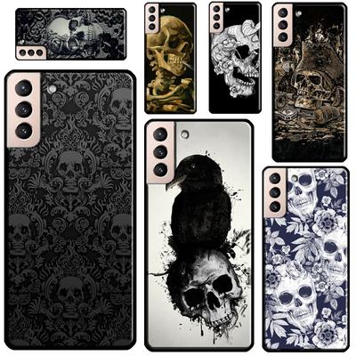 Gothic Skull Case For Samsung Galaxy S22 S21 Ultra S20 FE S8 S9 S10 Plus Note 10 Note 20 Ultra Coque