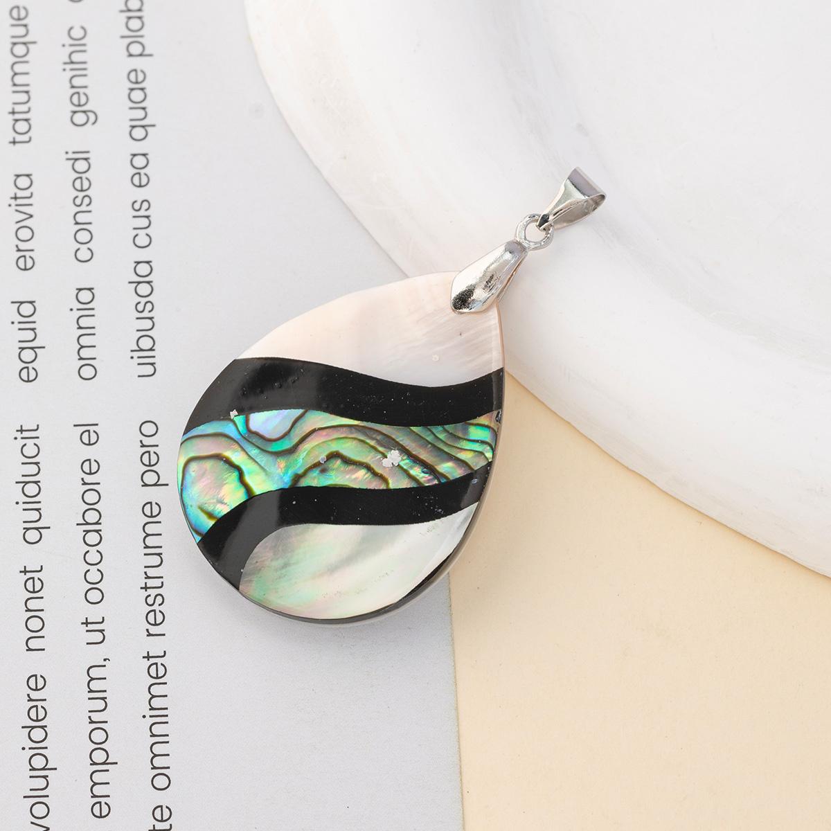 

1 шт., подвеска в виде капли воды из натуральной ракушки, минималистичные подвески для мужчин и женщин для самостоятельного изготовления ожерелья, декора, украшений, рождественских подарков, ремесла 1Pc/43×30mm