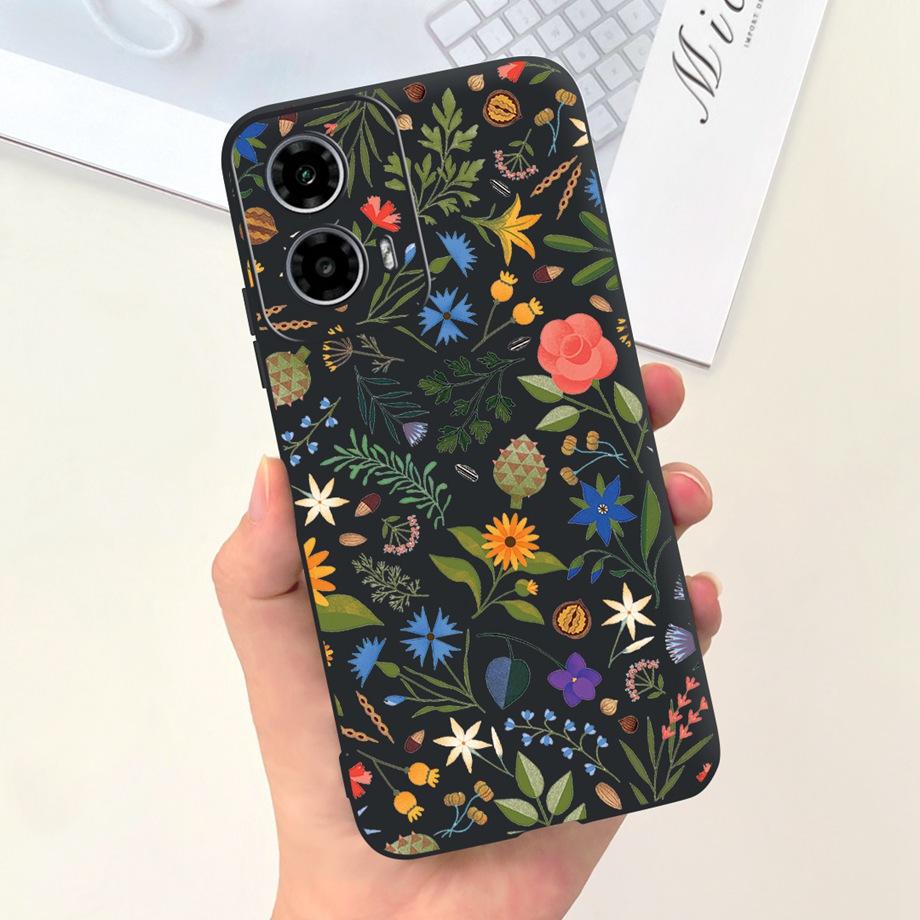 For Moto G34 5G Case Soft Silicone Shockproof Women Daisy Flower Back Cover for Motorola Moto G24 Power TPU Capas for Moto G04