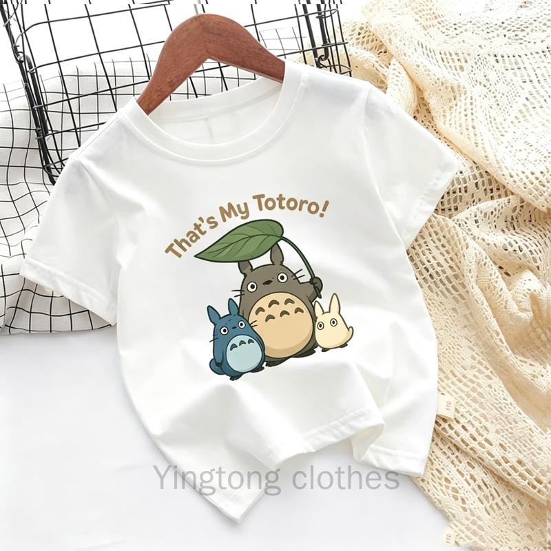 Totoro Cute T-shirts Unisex Fashion Short Sleeve Cartoon Anime Pattern Printed T-shirt Summer Clothes Comfortable Soft Tops Gift