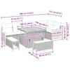 9 Piece Grey Garden Sofa Set with Cushions
