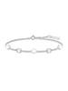[Worn by Kiki Sui] Silver Cube and Pearl Bezel 925 Silver Bracelet B069-02H