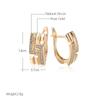 Kinel Carving Rose Gold Color Drop Earrings For Women Vintage Natural Zircon Fine Jewelry