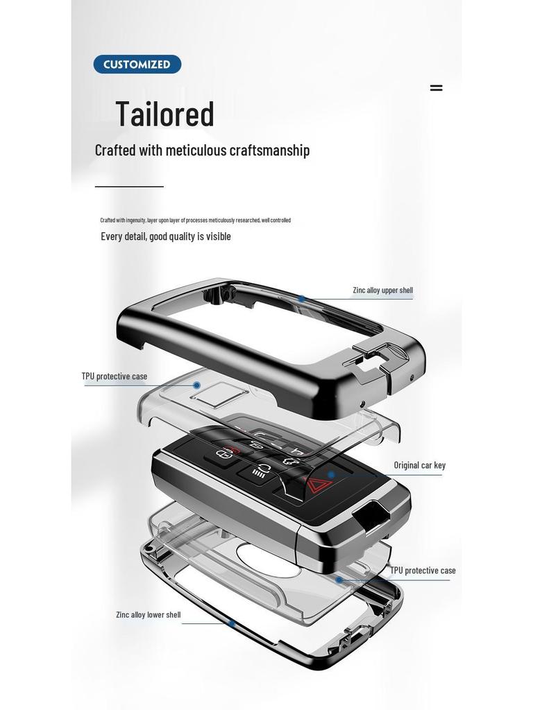 Compatible Key Case Buckle Set for Land Rover & Jaguar Models