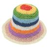Ethnic Style Holiday Straw Hat Colored Weaving South East Asia Style Ethnic Minority Dance Hippie Foldable Bucket Hat
