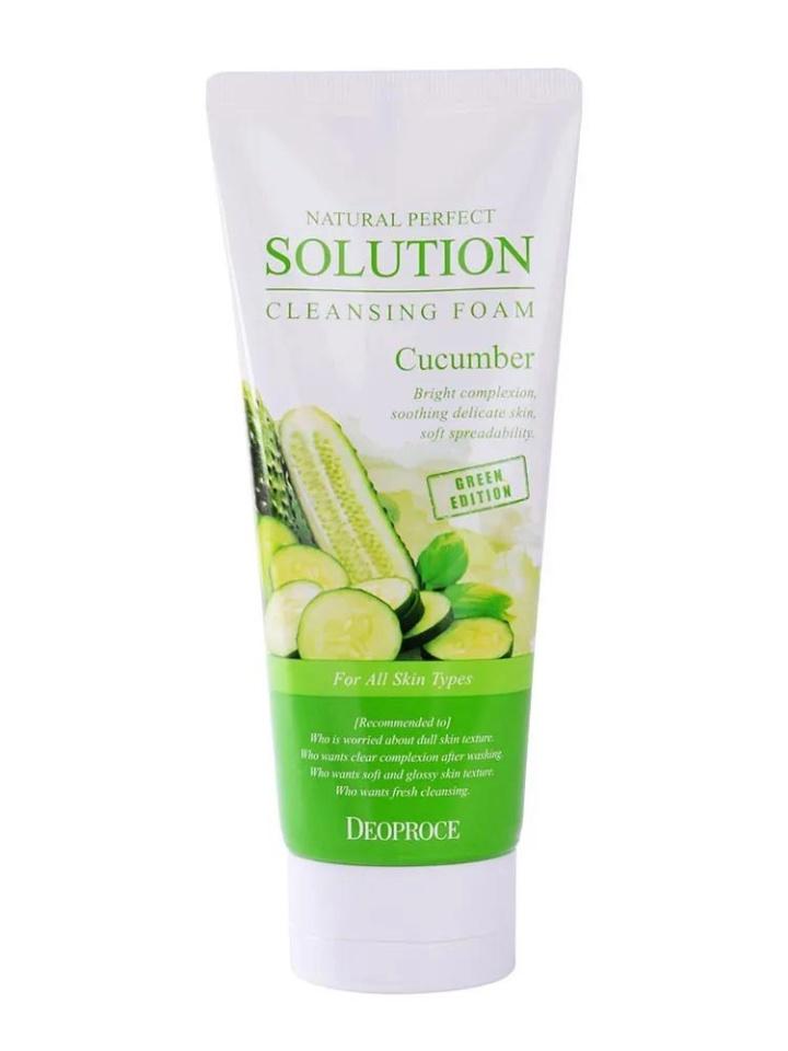 

Пенка для умывания с экстрактом огурца DEOPROCE NATURAL PERFECT SOLUTION CLEANSING FOAM GREEN EDITION CUCUMBER 170г
