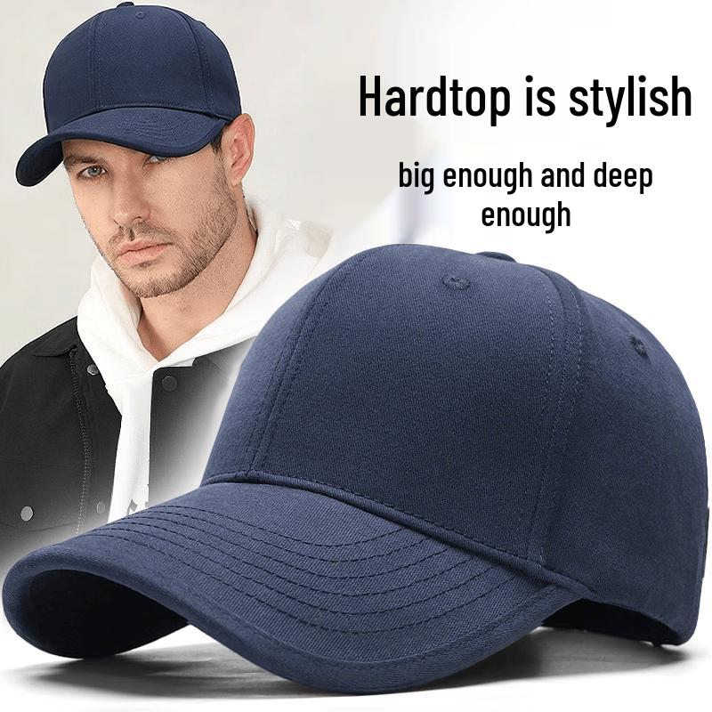 Mao Ren Men s Large Head Hard Top Baseball Cap XL (59-65cm)