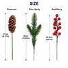10Pcs Plastic Material Christmas Berry Stems Decorative Branches  Holiday Decor