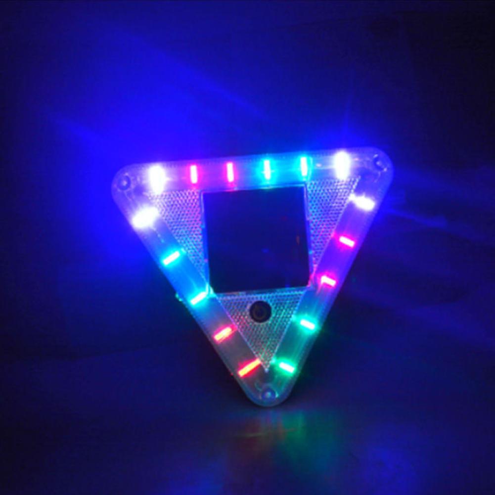 Truck Solar Powered Warning Flashing Lights Anti Collision Truck Tail Flashing Light Touch Switch Wireless Strobe Triangle Lamp