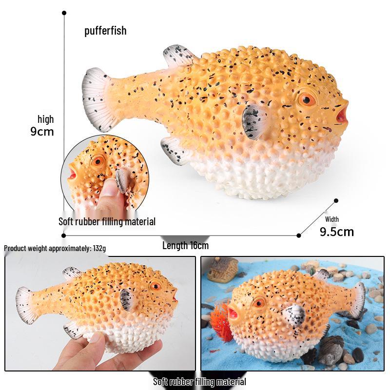 Marine Animal Simulation Toy Set: Sea Cucumber, Beluga Dolphin - Soft Rubber Models for Children's Learning & Decor.