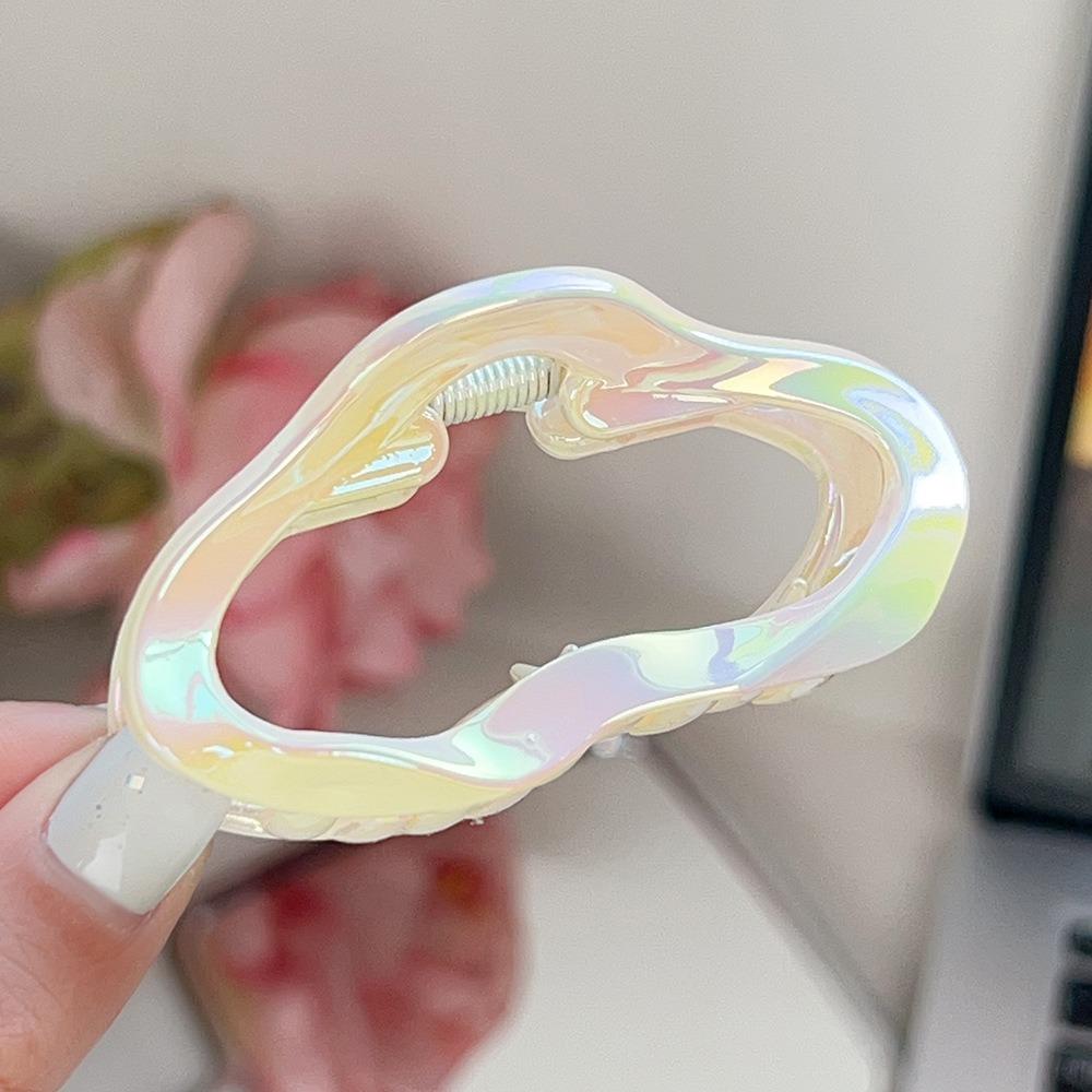 Illusory Color Cloud Shape Hair Claw Elegant Geometry Shark Clip Retro Gradient Hair Claw  Headwear