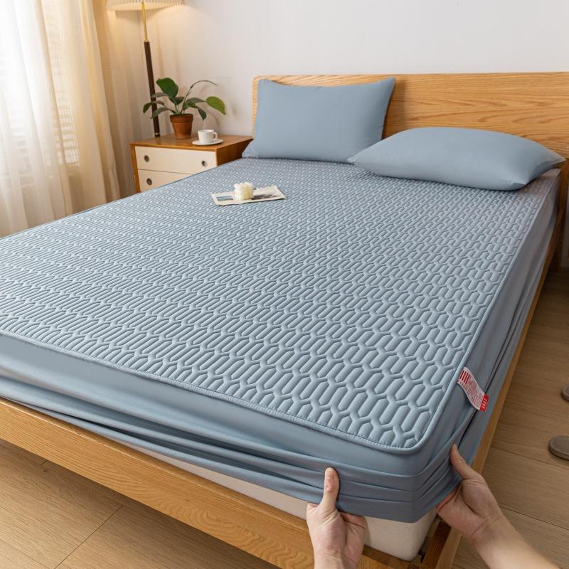 Cotton Waterproof Quilted Bedspread Mattress Protector Dust Cover Single Bed Sheet For Mattress Protection