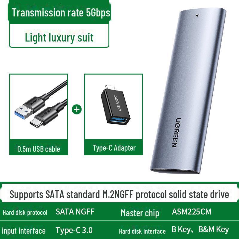 Greenlink USB 3.1 kovový M.2 SSD box - kompatibilní s NVMe/NGFF/SATA