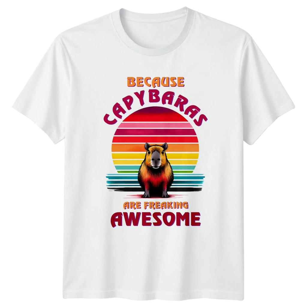 Because Capybaras Are Freaking Awesome TShirt Capybara Animal Birthday Gift