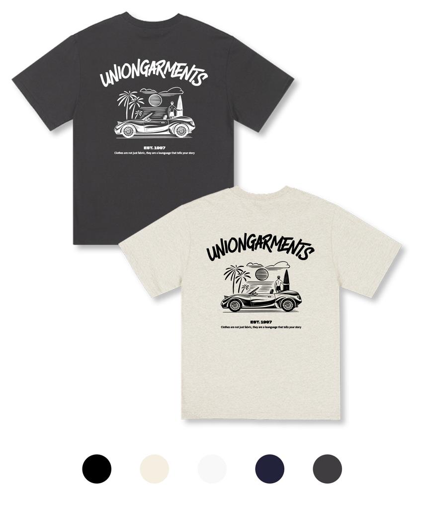 UNION GARMENTS Open Car Surfing Oversized Short Sleeve T-Shirt 5 Colors