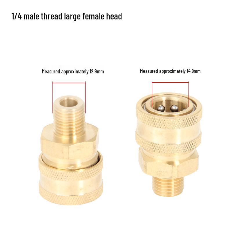 High-Pressure Copper Quick-Connect Water Hose Adapter for Car Washers