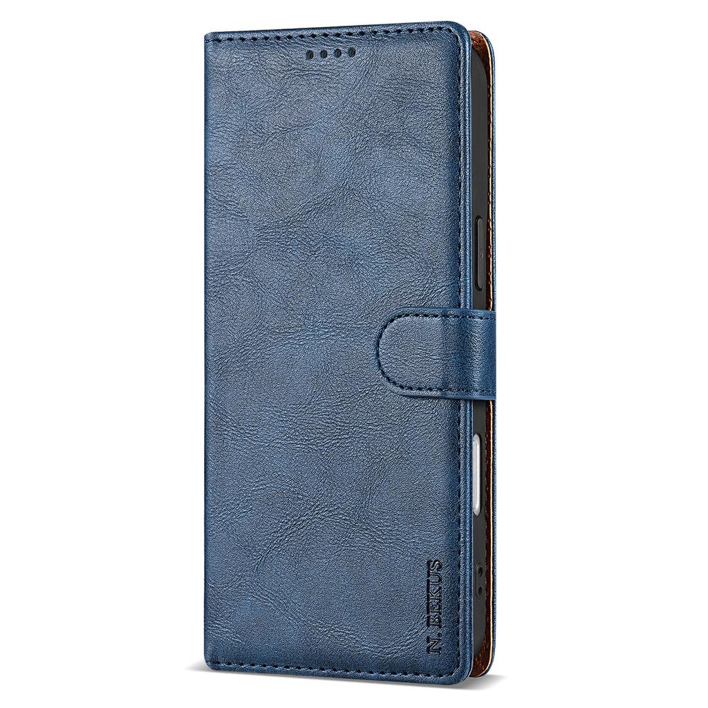 N.BEKUS CSJ-001 For iPhone 16 Plus Stand Case PU Leather Wallet Phone Cover