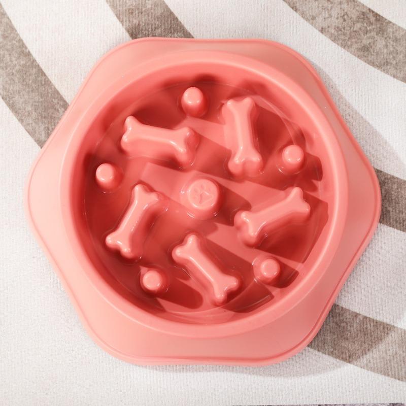 Anti-choking Pet Bowl, Anti-tipping Dog Bowl, Dog Bone Slow Food Single Bowl, Anti-choking and Anti-tipping