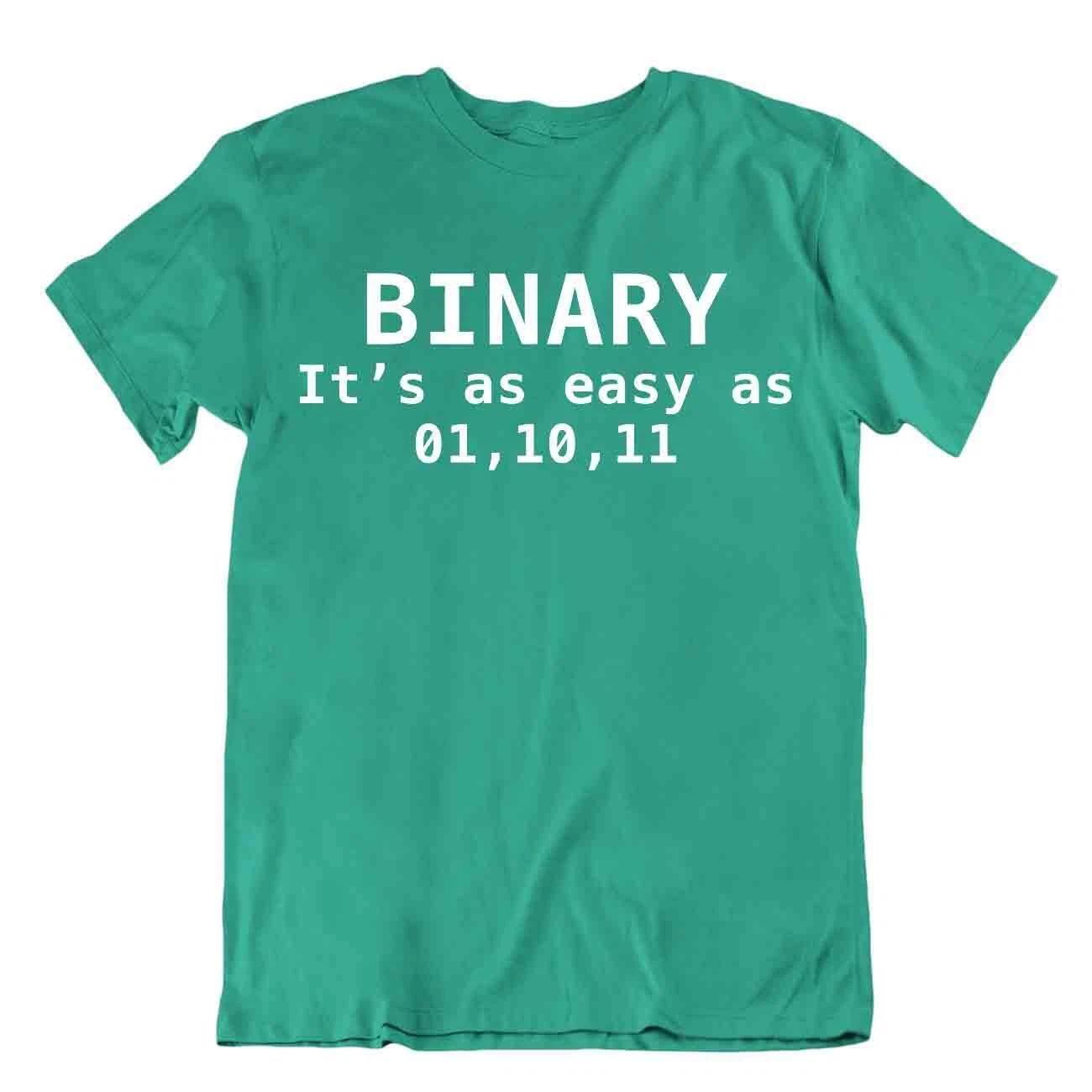 Binary Code Tshirt Programmer T-Shirt Coputer Language Tee Funny Shirt 4XL