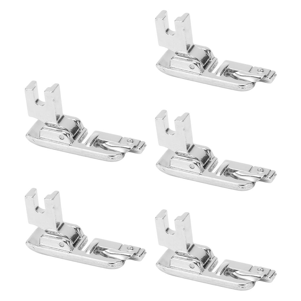 5Pcs Hemmer Foot Stainless Steel Low Handle 3MM Multifunctional Universal Presser Foot for Household Sewing Machines