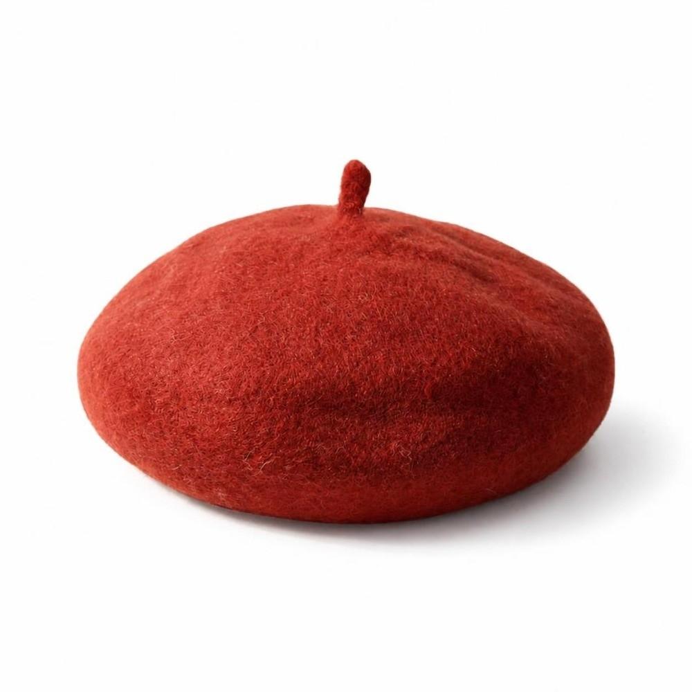 Woolen Warm Winter Kids Berets Solid Color Baby Pumpkin Cap Infant Winter Beanie  For Baby Girl
