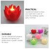 Large Lotus Lamp Light Flower Night Household Lantern Red Plastic Fake Decorative Candles