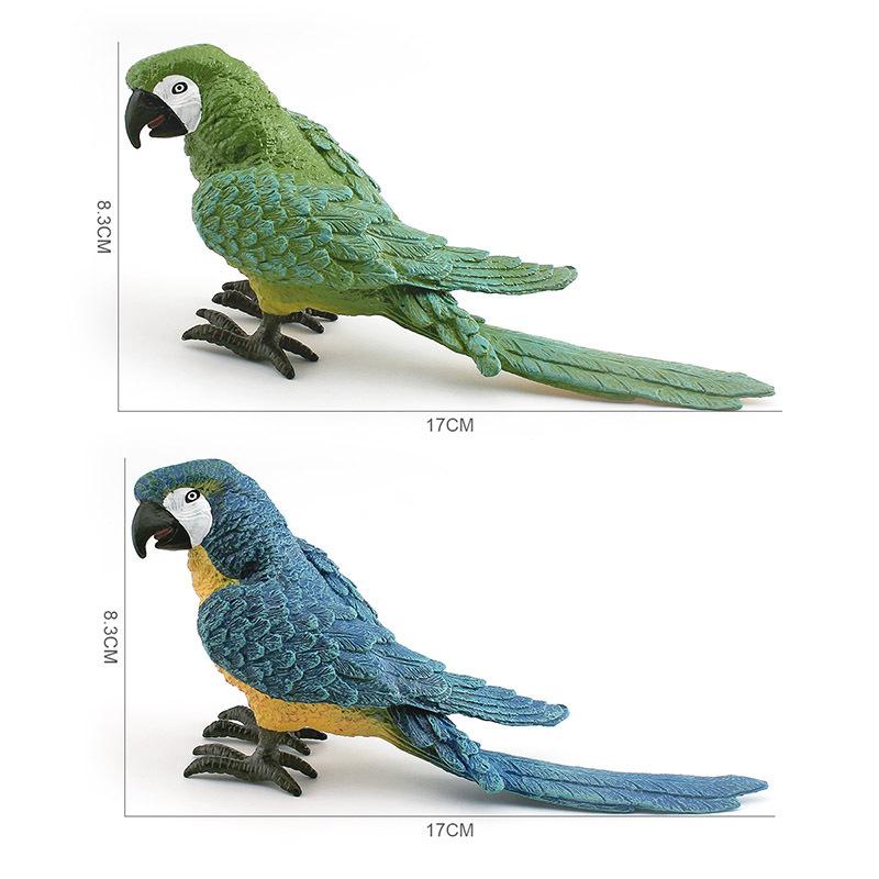 Simulation Forest Bird Bird Animal Model Parrot Static Solid Pet Bird Ornament Decorative Toy