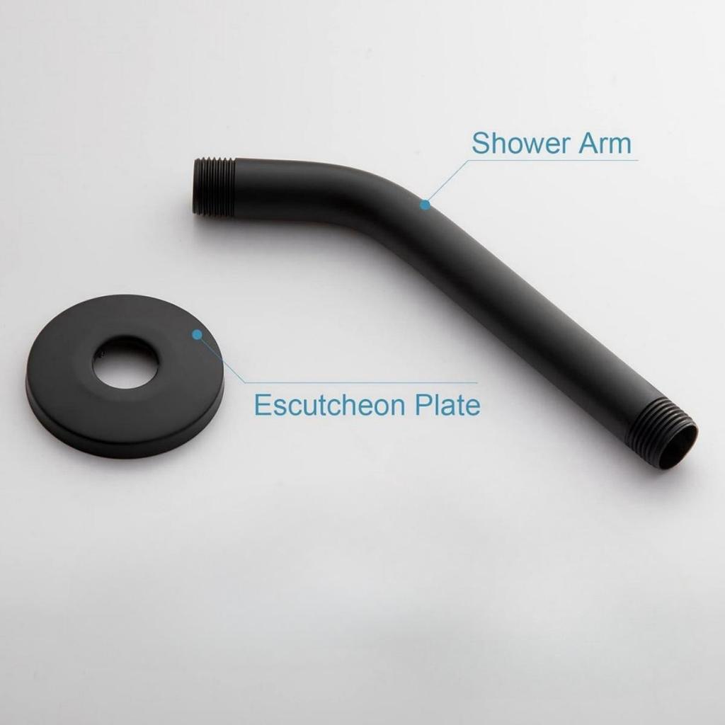 Stainless Steel Recessed Wall-Mount Shower Arm and Rod for Bathroom