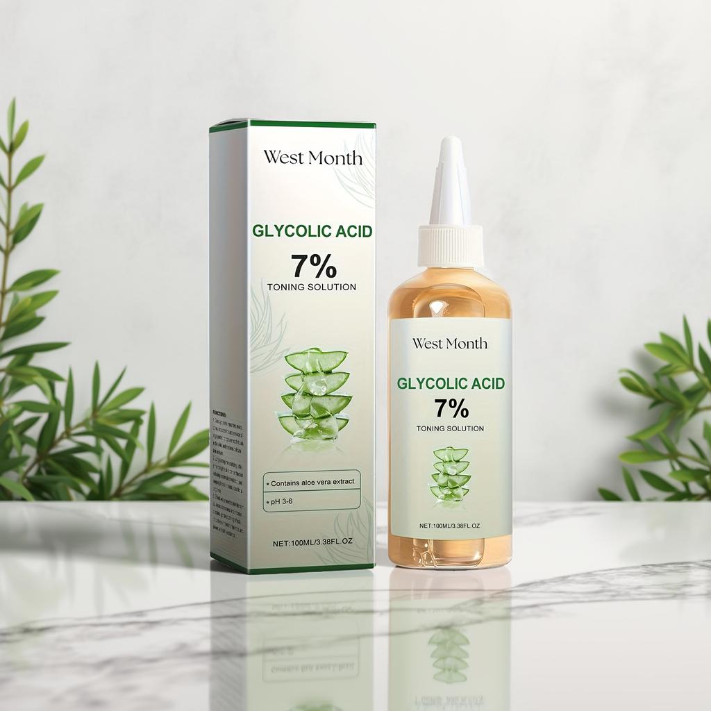 Glycolic Acid 7% Toning Solution Lighten Wrinkles Acne Shrink Pores Lifting Glowing Firming Nourish Repair Facial Toner Essence