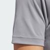 Adidas Koszulka polo męska z krótkim rękawem, oddychająca, z logo Performance, szara IU4448