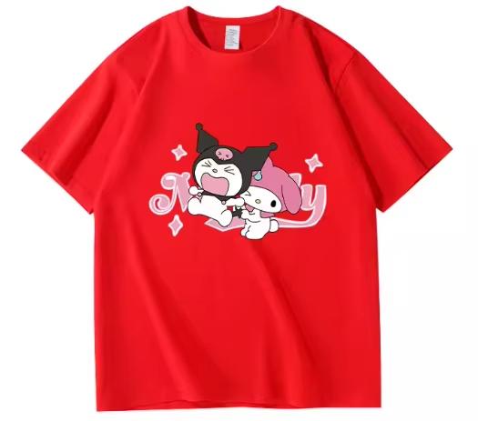 2026 Neues Mode Rundhals Kurzarm T-Shirt Frühling Sommer Kuromi Damen T-Shirt Unisex Trendiges Top