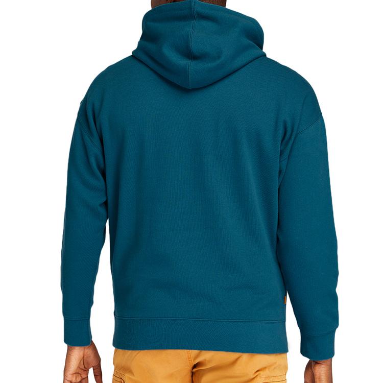 Timberland Betűs Logóval Nyomott Kötött Kapucnis Pulóver Férfi kapucnis pulóverek Kék A2A1F-G94