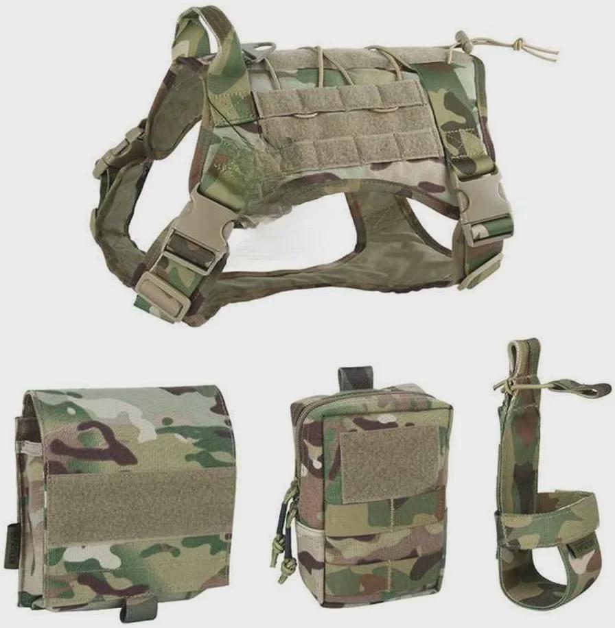 1000D wasserdichte taktische Camouflage-K9-Trainingsweste für große Hunde