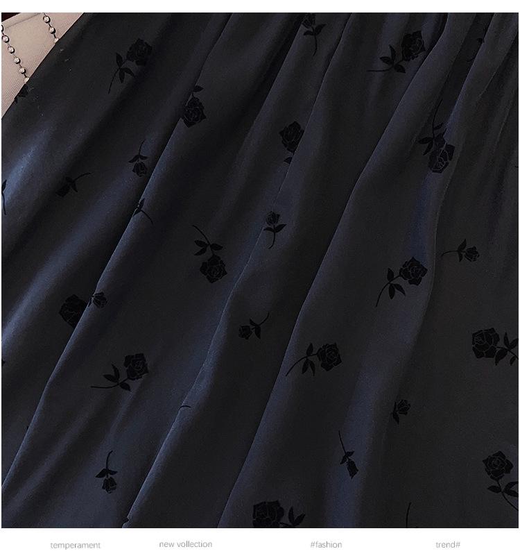 Plus Size Women's Flocking Chiffon Skirt, Loose Fit for 200-350 Jin, Fashionable and Comfortable