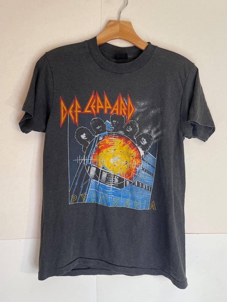 True Vintage Def Leppard Pyrounisexia Tour Tee Shirt Single Stitch Usa 80s Rock Krokus Medium Metal Head Music Band Shirt Measureunisexts Below
