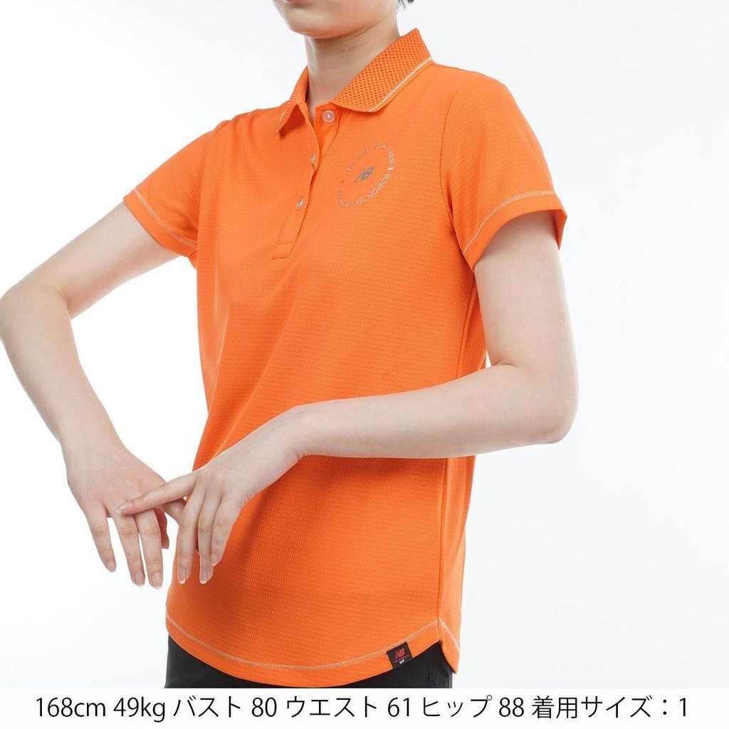 Short Sleeve Polo Shirt UV Golf 0 [New Balance] Women's (Heat Insulation, Protection, Stretch) / / 012-3160505 152_Orange [S]