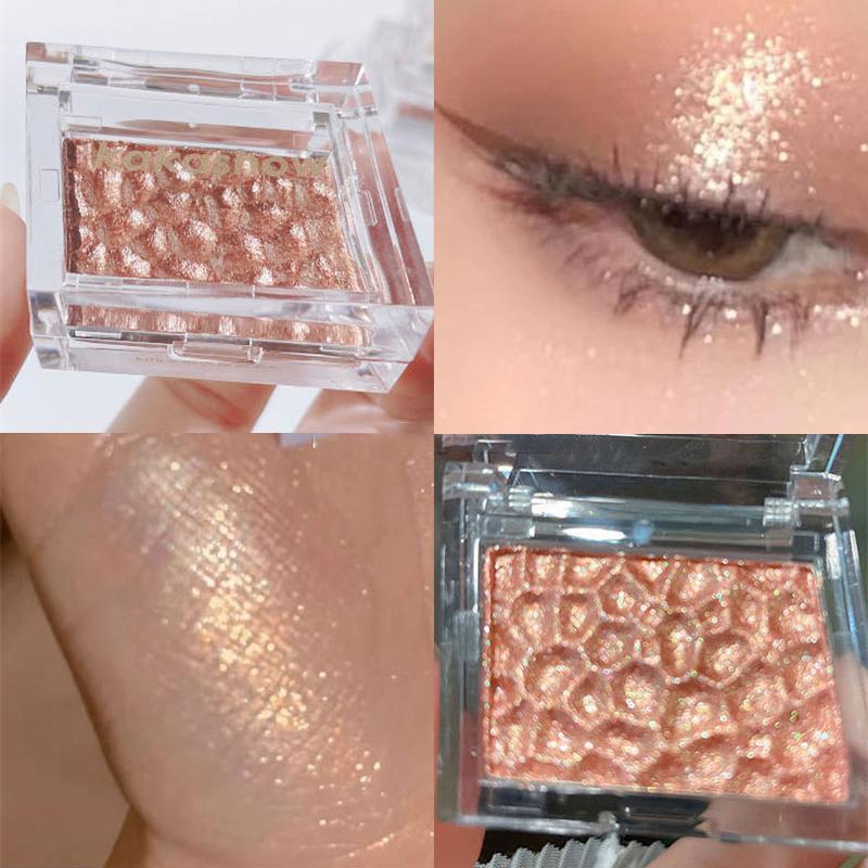 Highlighter Palette Polarisierte Glitter Lidschatten Pulver Make-Up Gesicht Körper Schimmer Glänzende Kosmetik
