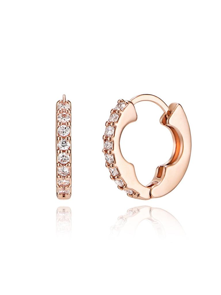 14K Clover One-Touch Earrings (Gold Filled) C24EGF143