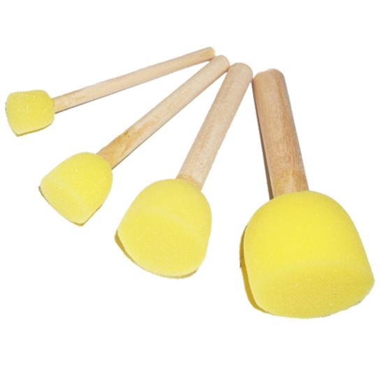 40Pcs/Set Round Foam Sponge Paint Brush Kids DIY Drawing Tools Painting Toy
