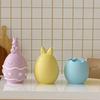 Easter Silicone Molds Smooth Egg Straight-Ear Bunny Shapes For Making Candle Cups Plaster Ornaments DIY Holiday Decor Crafts