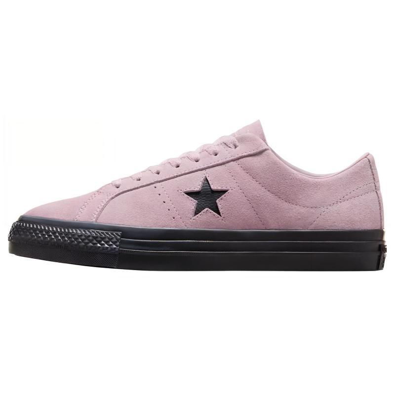 Converse One Star Pro Goat Leather Low Top Canvas Shoes Unisex Pink and Black