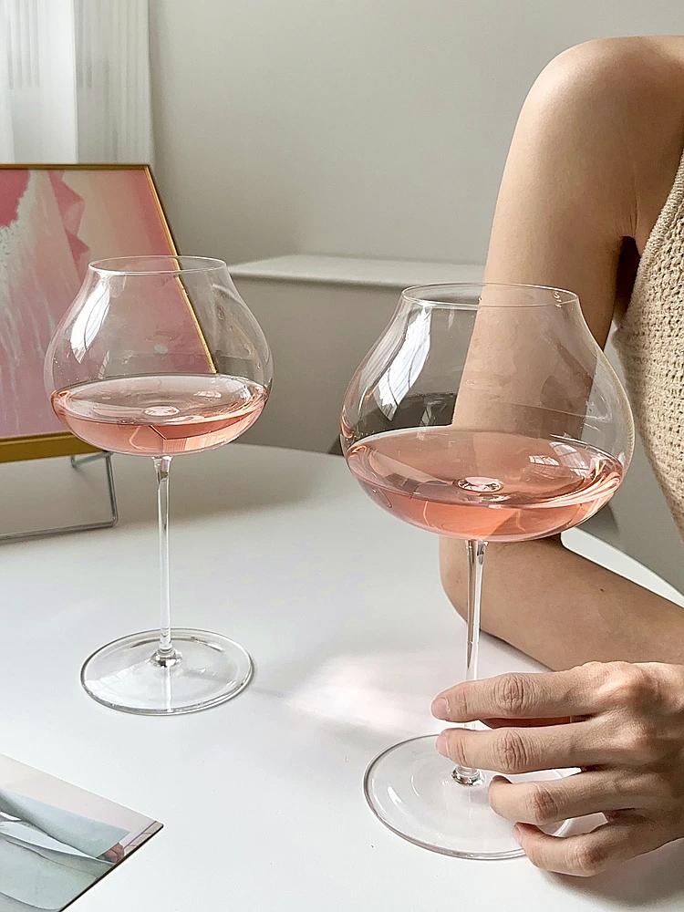 680ml Ultra-Thin Large Capacity Crystal Red Wine Glass Sensory Burgundy Goblet Thin Glass Cup For Fine Dining And Beverage